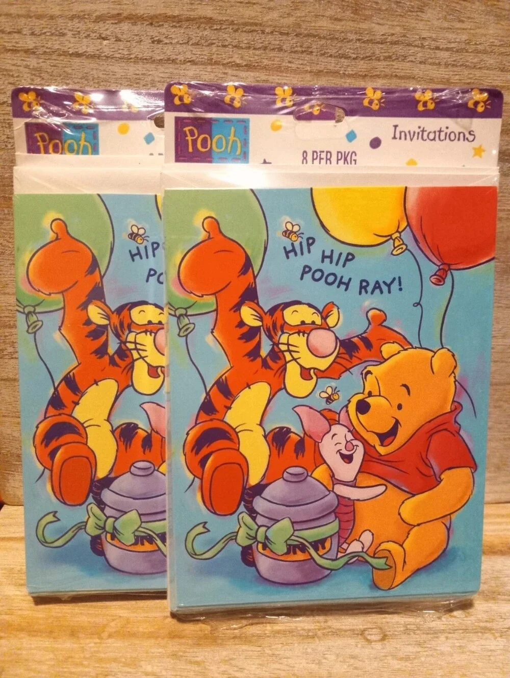 Vintage Winnie the Pooh Tigger Party Invitations Set NOS